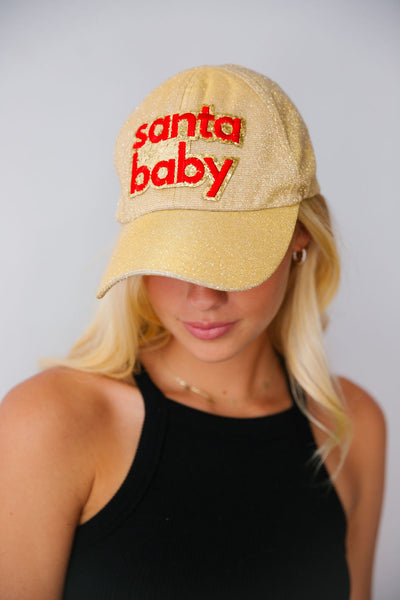 SANTA BABY GOLD HAT