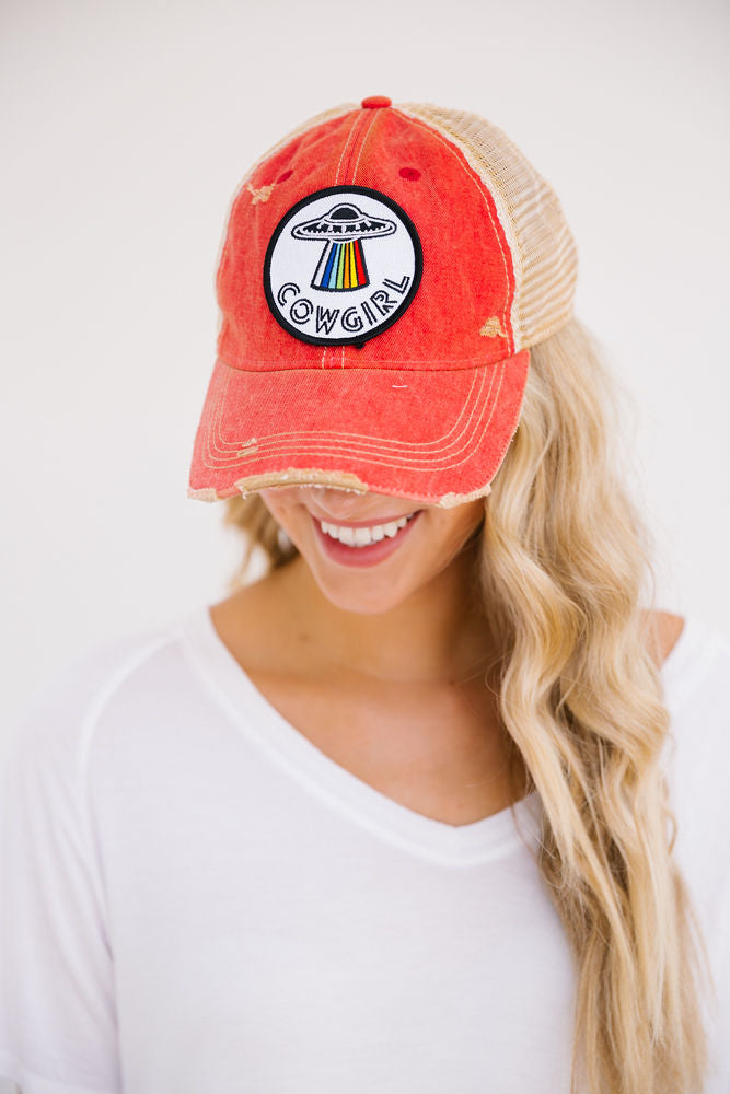 SPACE COWGIRL TRUCKER HAT