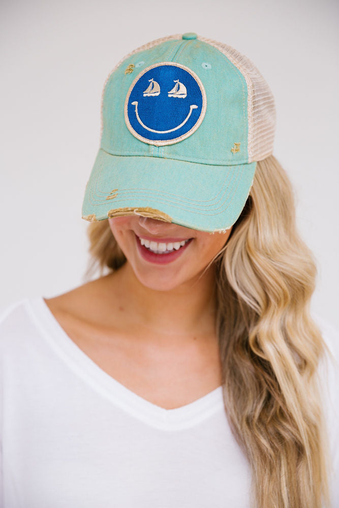SAILBOAT SMILEY PATCH